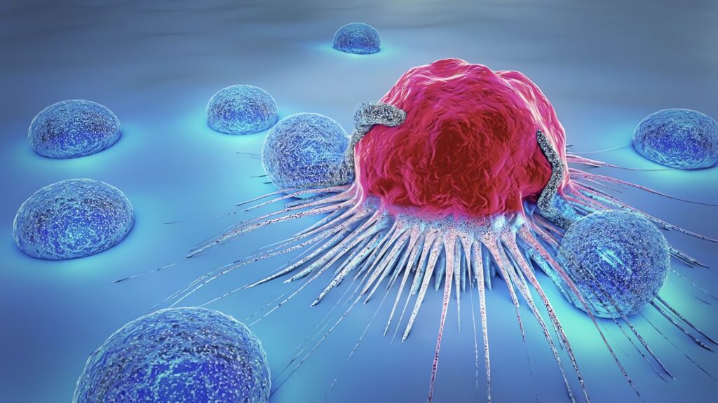 cancer cell turning into tumor