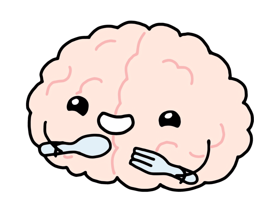 a brain waiting to eat